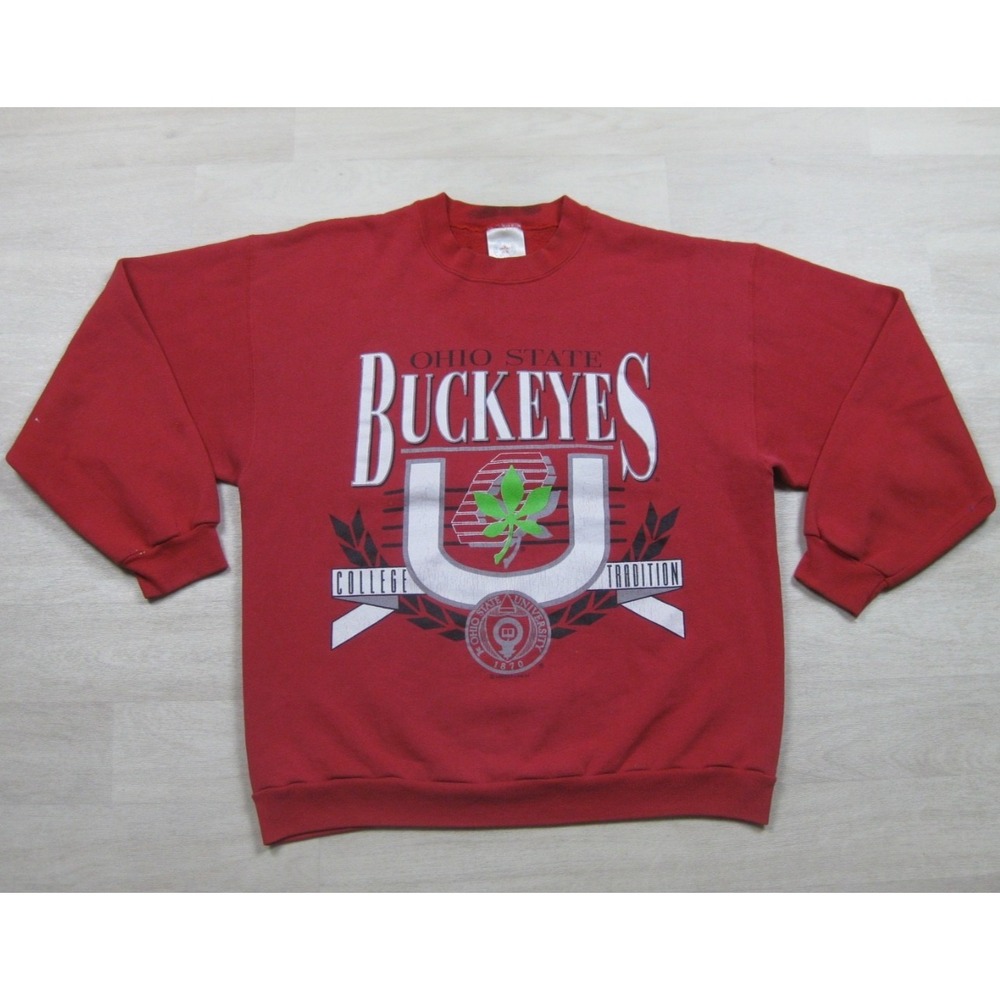 Vintage 90s Ohio State Buckeyes Crewneck Sweatshirt (L) University Football